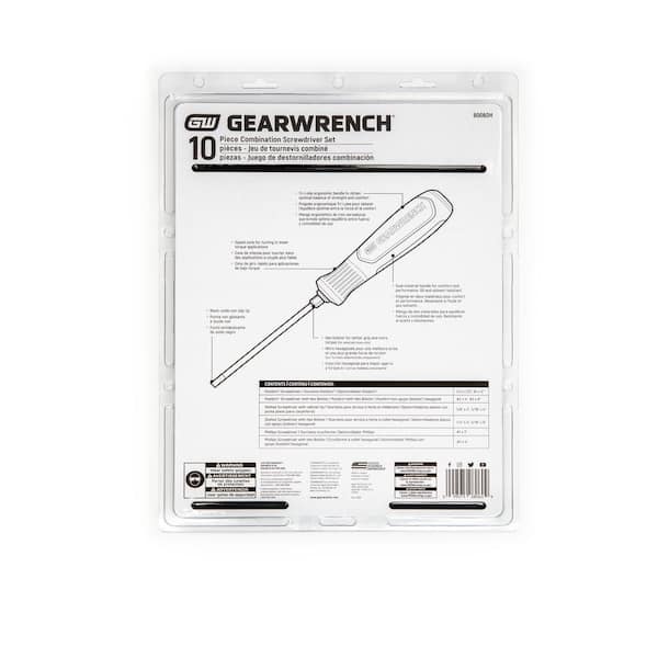 GEARWRENCH Phillips/Slotted/Pozidriv Dual Material Screwdriver Set