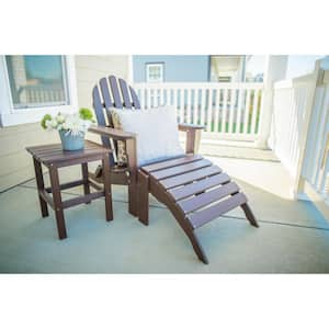 Icon Chocolate Recycled Folding Plastic Adirondack Chair (3-Piece)