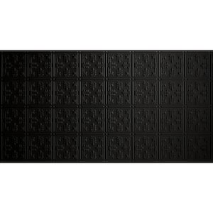 2 ft. x 4 ft. Glue Up Tin Ceiling Tile in Matte Black