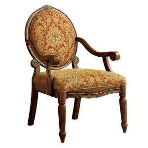 Hammond Ruby and Gold Fabric Arm Chair