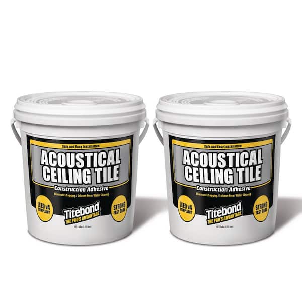 128 oz. Yellow Acoustical Ceiling Tile Construction Adhesive (2-Pack)