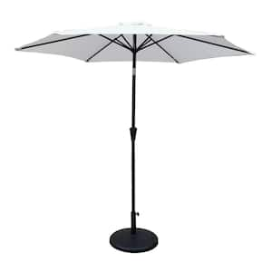 9 ft. Patio Market Umbrella with Carry Bag and Base, Cream