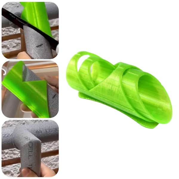 Three Different Sizes Foam Pipe Cutter Tool for Pipe Insulation in Homes, Industries and Commercial Places, Green