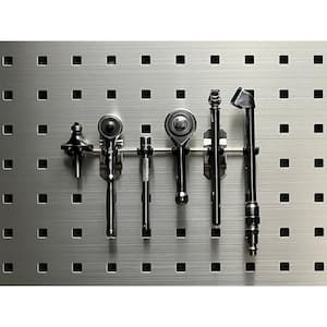 8-1/8 in. W with 3/4 in. I.D. Vinyl Dipped Stainless Steel Multi-Prong Tool Holder for Stainless Steel LocBoard