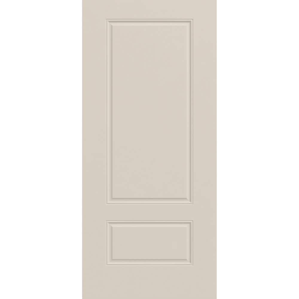 JELD-WEN 36 in. x 80 in. 2 Panel Euro Universal/Reversible Primed White Steel Front Door Slab -  THDJW249900021