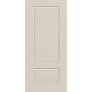 36 in. x 80 in. 2 Panel Euro Universal/Reversible Primed White Steel Front Door Slab