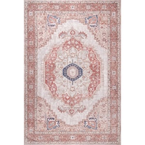 Polly Traditional Medallion Red 5 ft. x 8 ft. Indoor Area Rug