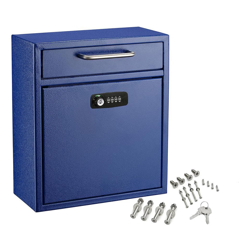 AdirOffice Medium Drop Box Wall Mounted Locking Mailbox with Key