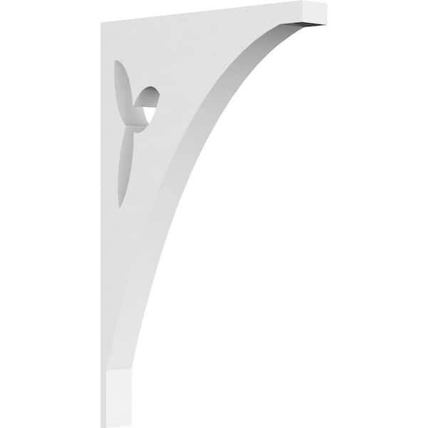 Ekena Millwork 5/8 in. W x 7 in. H x 4-1/2 in. D PVC Naple Bracket