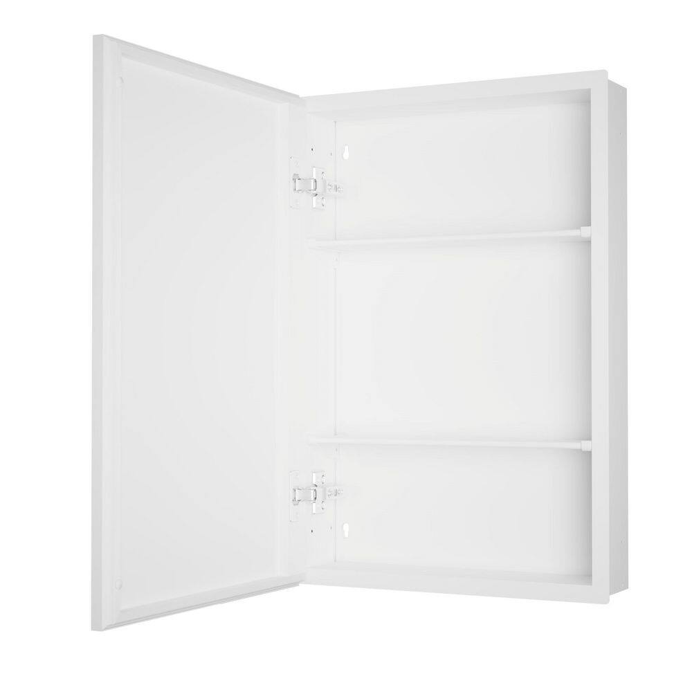 16 in. W x 24 in. H Rectangular Aluminum Medicine Cabinet with Mirror in White price history on PriceWatchPro