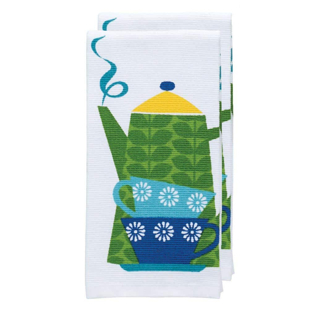 T-fal Brown Coffee Cups Print Dual Cotton Kitchen Towel Set (Set of 2)  62459A - The Home Depot