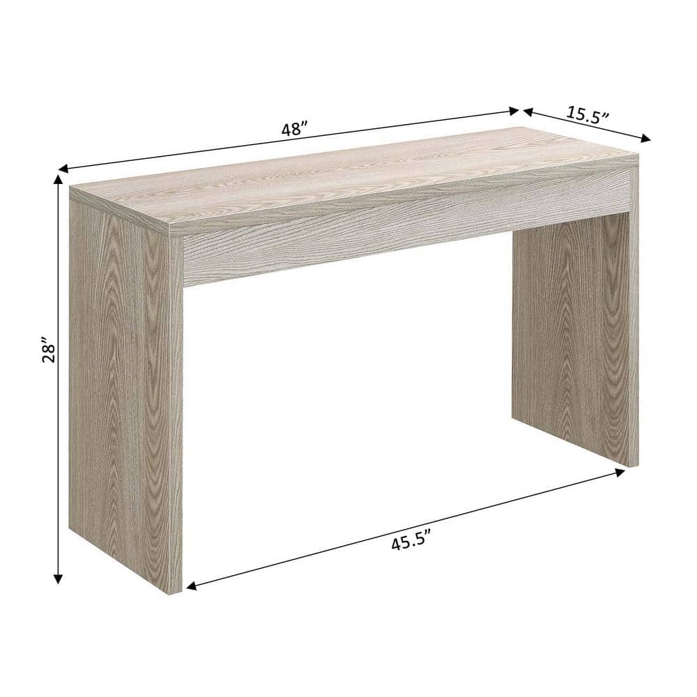 Ice White 48" Modern Wood Console Table Desk