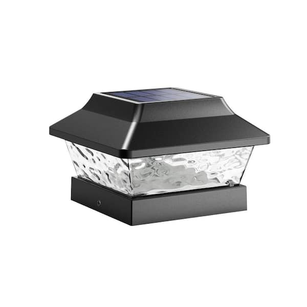 6-Pack Metal Solar Post Cap Lights 4 x 4 Waterproof Deck Fence Light with Dual Modes for Wooden Vinyl Posts Patio Decor