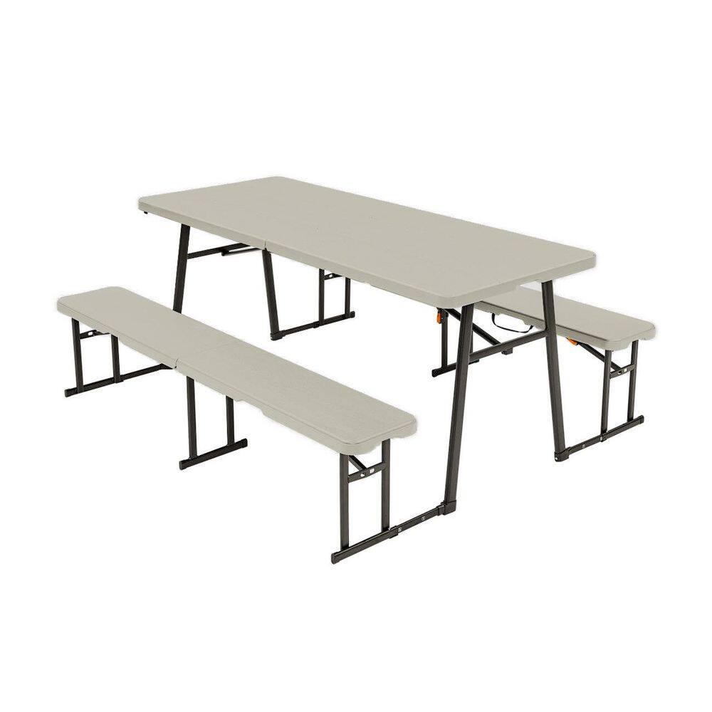 3 Piece Resin Top Indoor/Outdoor Portable Folding Picnic Table, Seats 4 price history on PriceWatchPro