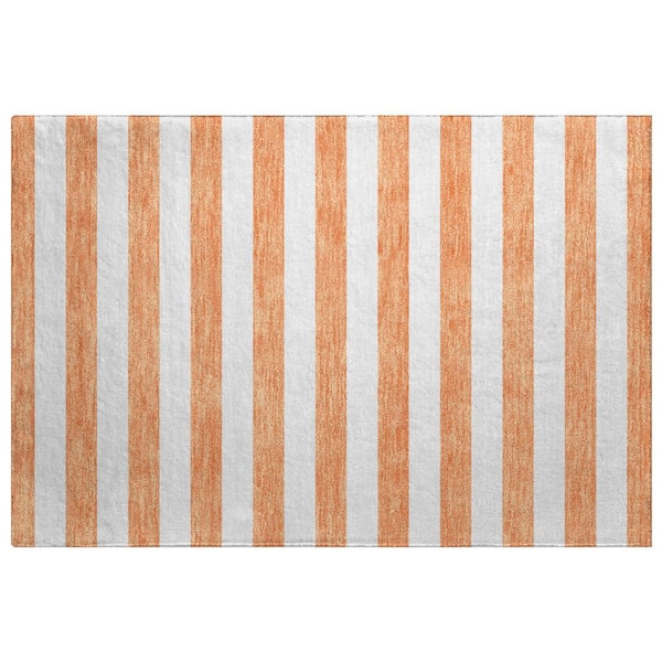 Dream Shag Premium Machine Washable Abstract ADS528 Salmon 2 ft. x 3 ft. Accent Rug
