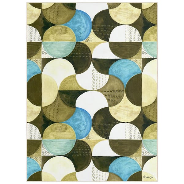Empire Art Direct Multi-Colored 8 ft. x 10 ft. Geometric II Washable Geometric Art Area Rug