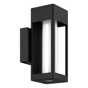 Nox Architectural 10 in. Integrated LED Outdoor Wall Light Fixture with Clear Glass