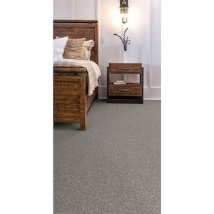 River Rocks II - Stacked Wall - Gray 56.2 oz. SD Polyester Texture Installed Carpet