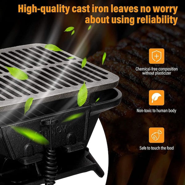 Alpulon Black 4-Burner Outdoor Foldable Propane GAS Grill with Wheels