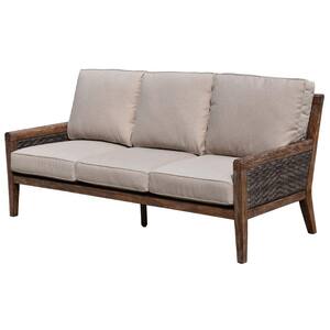 Bermuda FSC Teak Outdoor Couch with Sand Cushions