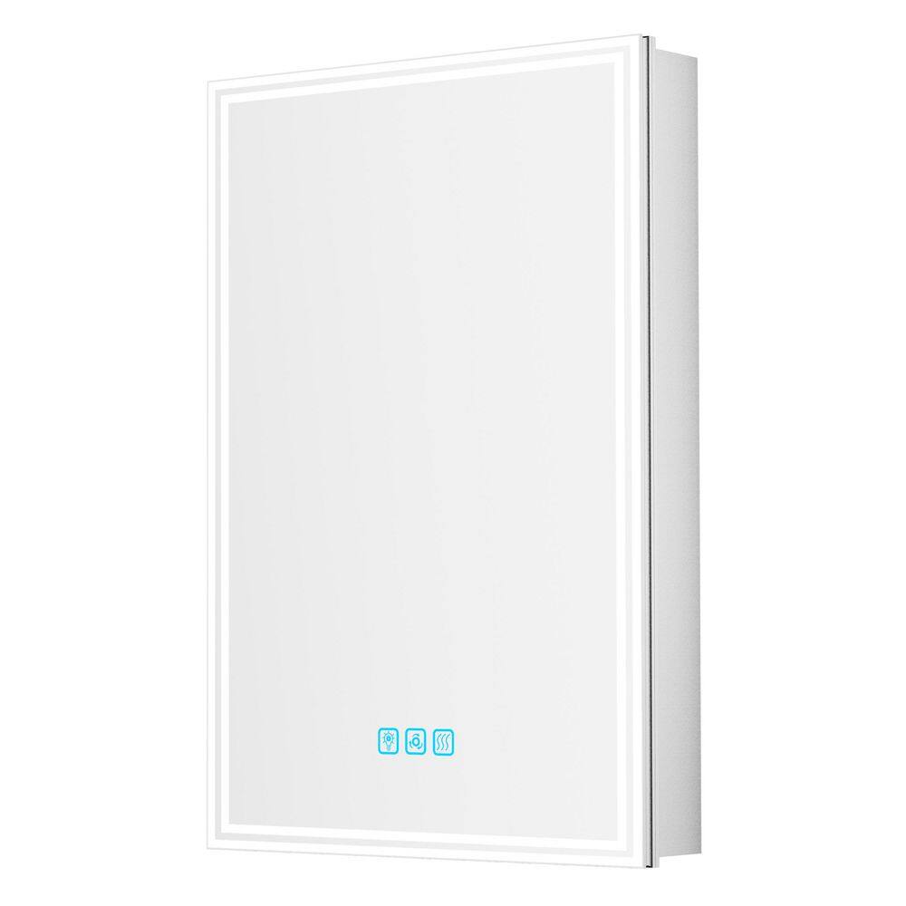 20 in. W x 28 in. H Rectangular Aluminum Medicine Cabinet with Mirror, Dimmable, Flowing Light, Anti-fog price history on PriceWatchPro
