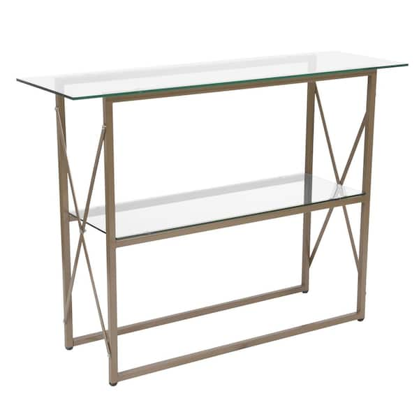 Carnegy Avenue Clear/Matte Gold Coffee Table