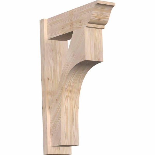 Ekena Millwork 8 in. x 36 in. x 24 in. Douglas Fir Westlake Traditional Smooth Outlooker