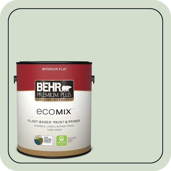1 gal. #440E-2 Herbal Mist Flat EcoMix Plant-Based Interior Paint & Primer