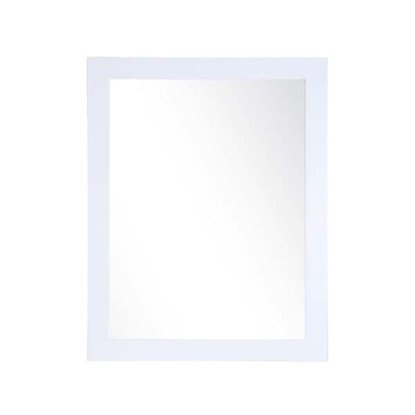 BrandtWorks Large Rectangle Pearl White Modern Mirror (50 in. H x 32 in. W)