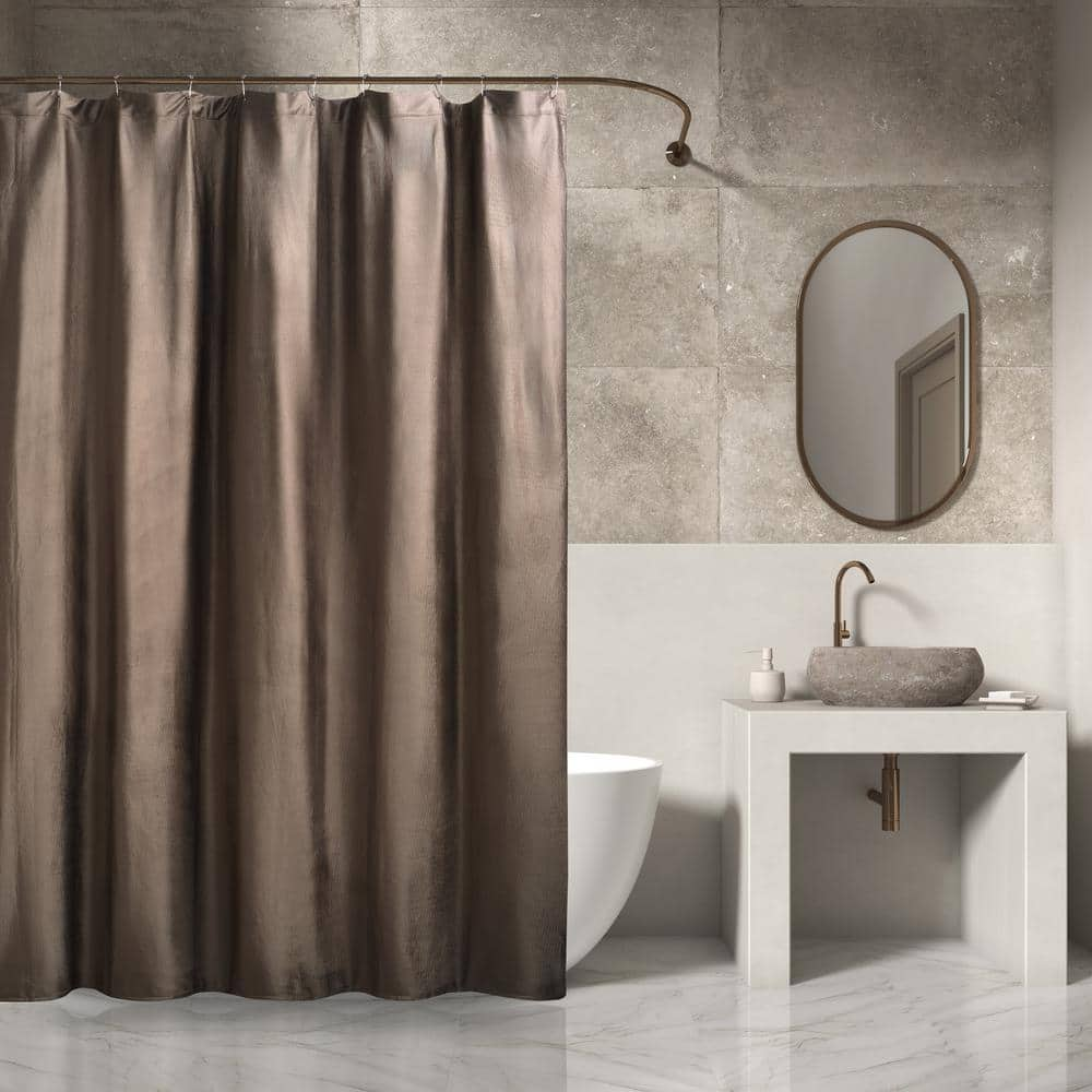 Valletta Mocha 72 in. x 72 in. Polyester Shower Curtain 2929062SC - The ...