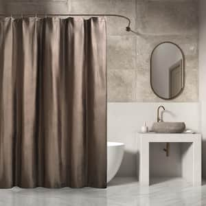 Valletta Mocha 72 in. x 72 in. Polyester Shower Curtain