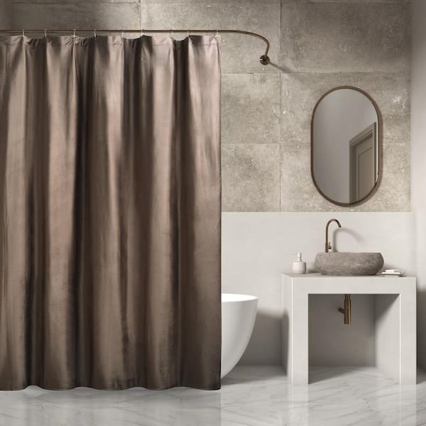 Unbranded Valletta Mocha 72 in. x 72 in. Polyester Shower Curtain