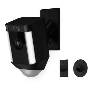Spotlight Cam Mount Outdoor Smart Surveillance Camera, Black