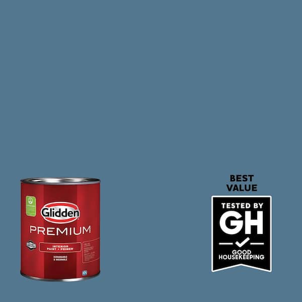 Glidden Premium 1 qt. PPG1156-5 Smoke Blue Satin Interior Latex Paint