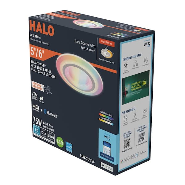 RL Dual Zone 5/6 in. Smart WiFi Recessed LED Trim Connected by WiZ Pro