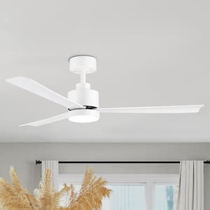 Addison 52 in. Indoor White Ceiling Fan with Integrated LED Light and Remote Control Included