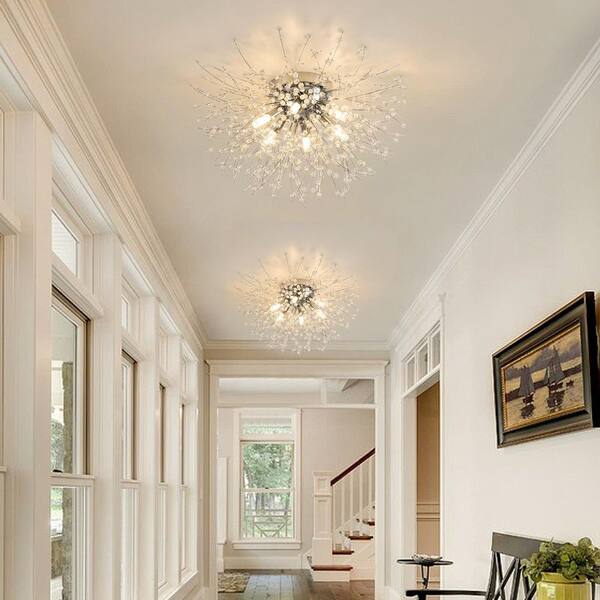 GDNS 12 Pcs Lights Chandeliers Firework LED Light Stainless Steel Crystal Pendant Lighting - View #5