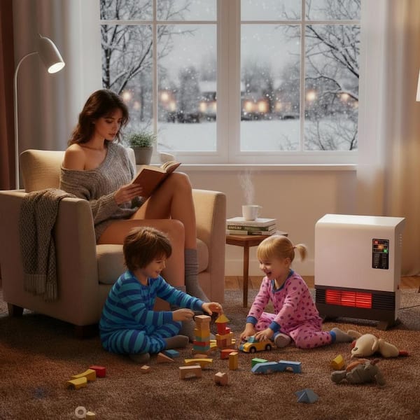 1500-Watt Electric Wall Mounted Panel Infrared Space Heater with Timer, 3-Modes and Quick Heat