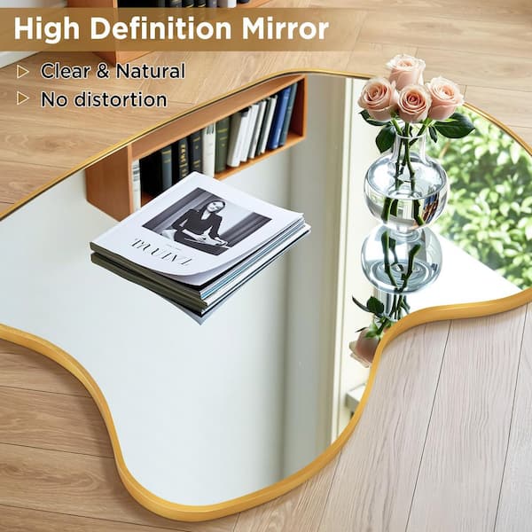Hochwertiges 20 in. W x 32 in. H Irregular Gold Aluminum Alloy