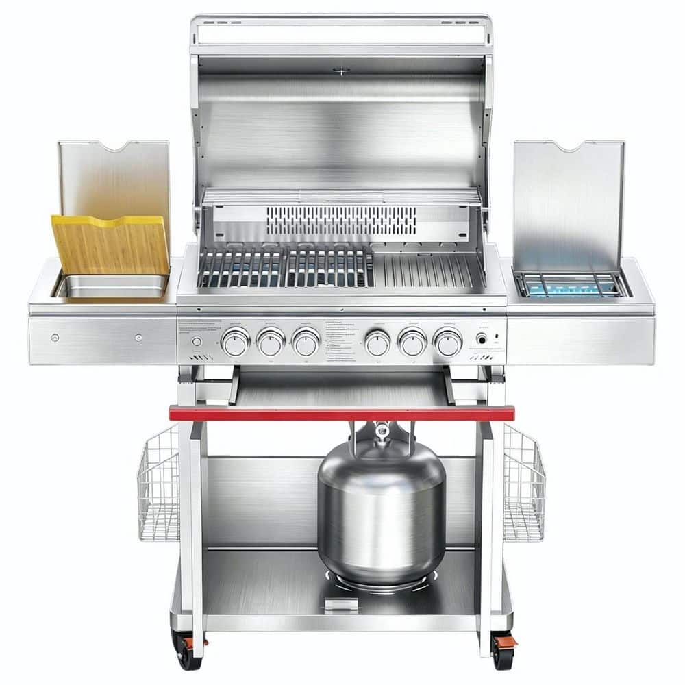 Reviews for R.W.FLAME 4 Burner Stainless Steel Propane Gas Grill With ...