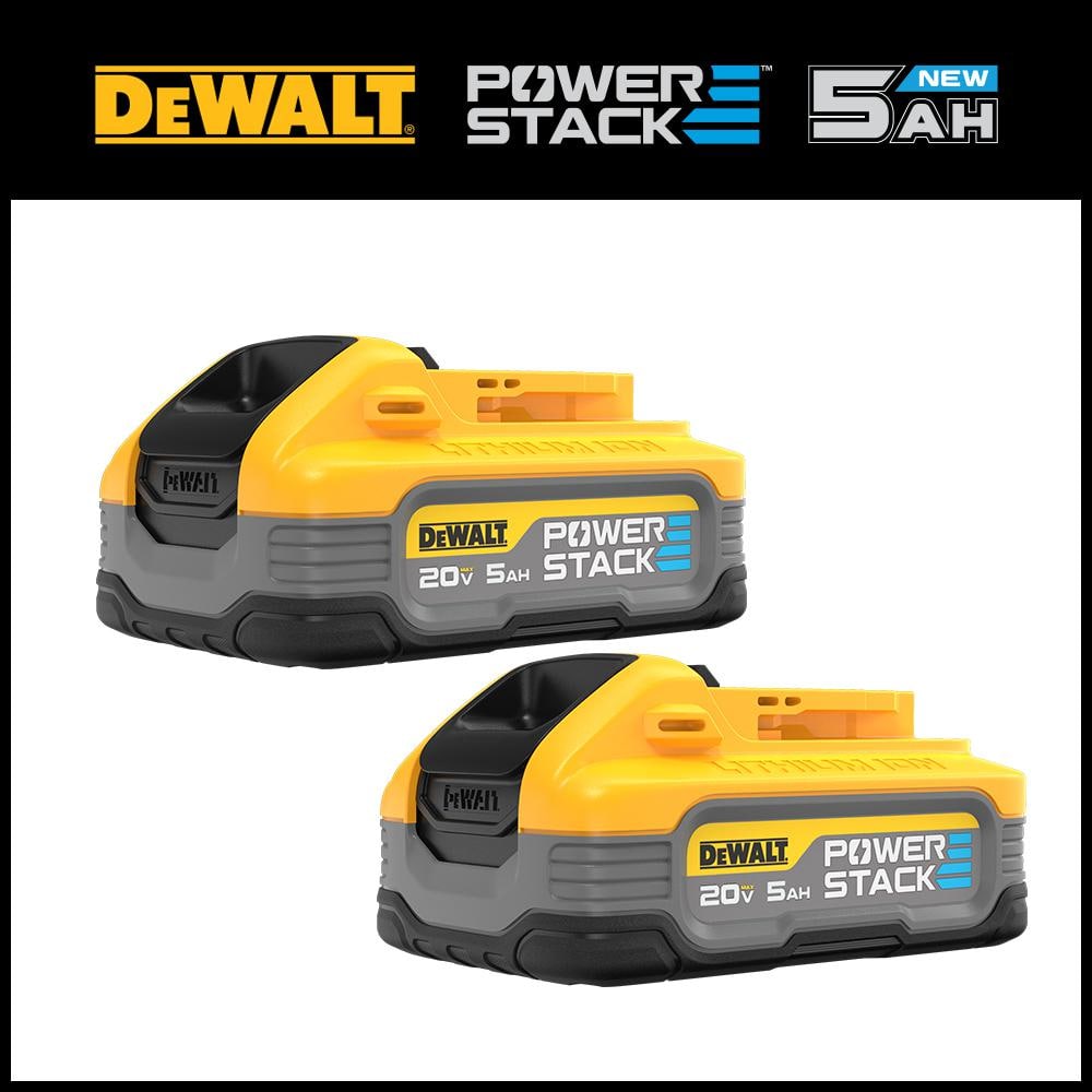 DEWALT 20V MAX XR Battery, 5 Ah, 2-Pack (DCB205-2)