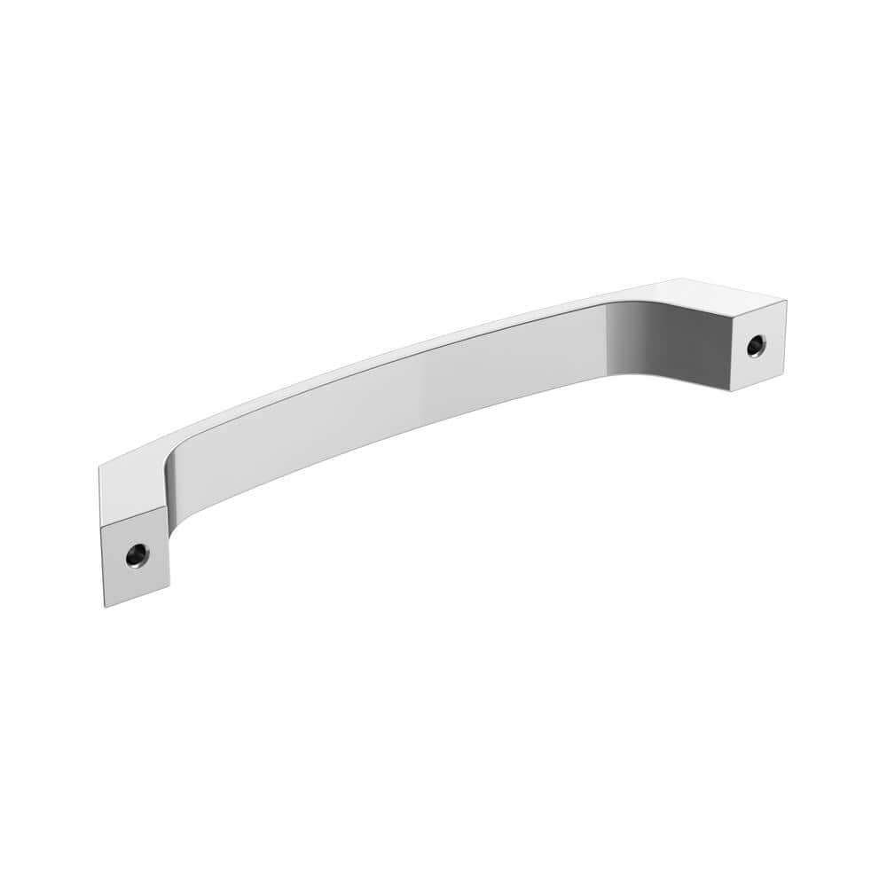 Modern Polished Chrome Arch Cabinet Pull with Mounting Hardware