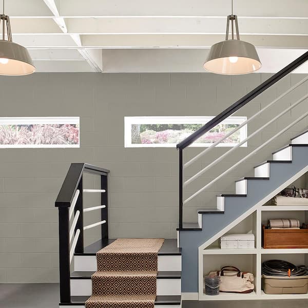 5 gal. #876 Basement Gray Flat Interior/Exterior Dry Plus Basement & Masonry Waterproofer