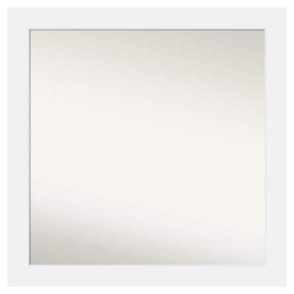 Amanti Art Corvino White 35 in. x 35 in. Custom Non-Beveled Matte Wood Framed Bathroom Vanity Wall Mirror
