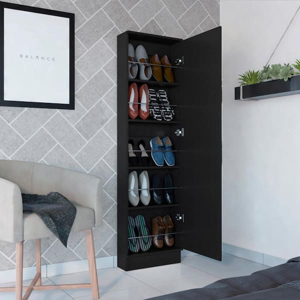 Black tall shoe rack hot sale