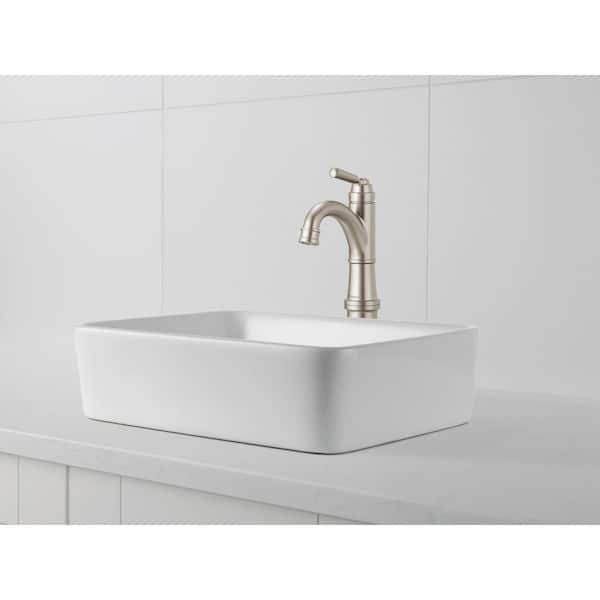 Westchester Single Hole Single-Handle Vessel Bathroom Faucet in Brushed Nickel