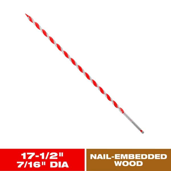 DIABLO 7/16 in. x 17-1/2 in. Carbide Auger Drill Bit for Wood and Nail-Embedded Wood