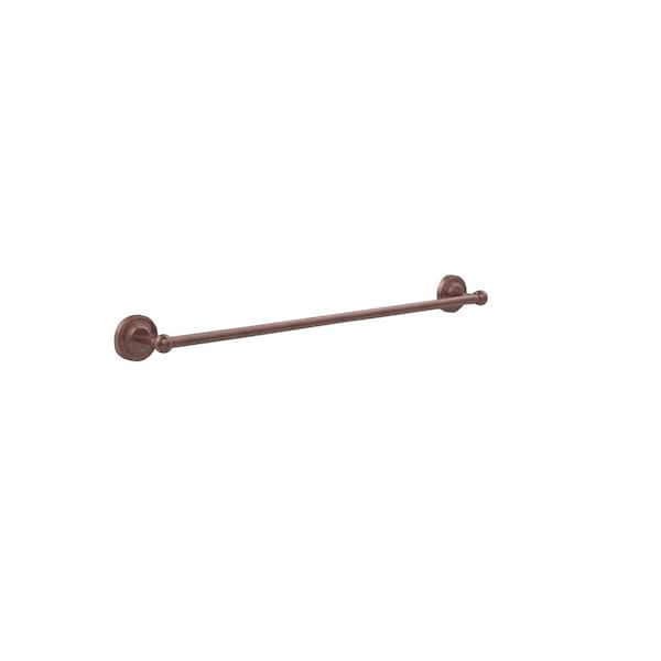 Allied Brass Prestige Regal Collection 30 in. Back to Back Shower Door Towel Bar in Antique Copper