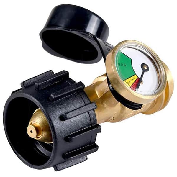 Universal Propane Tank Gas Pressure Meter with Leak Detector for QCC1 Type1 Tanks Color Dial Easy Install