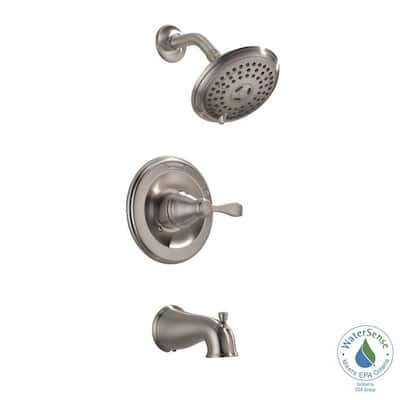 Porter Single-Handle 3-Spray Tub and Shower Faucet in Brushed Nickel (Valve Included)
